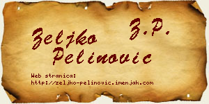 Željko Pelinović vizit kartica